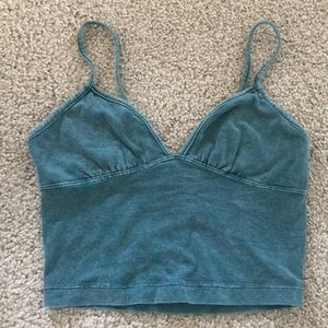 Teal crop top